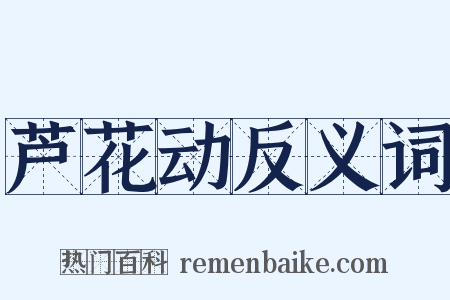 芦花动反义词是什么意思的图片